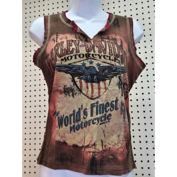Harley-Davidson Tops - Harley Davidson Woman's Brown T Shirt Size Large Short Sleeve Colombia, MO